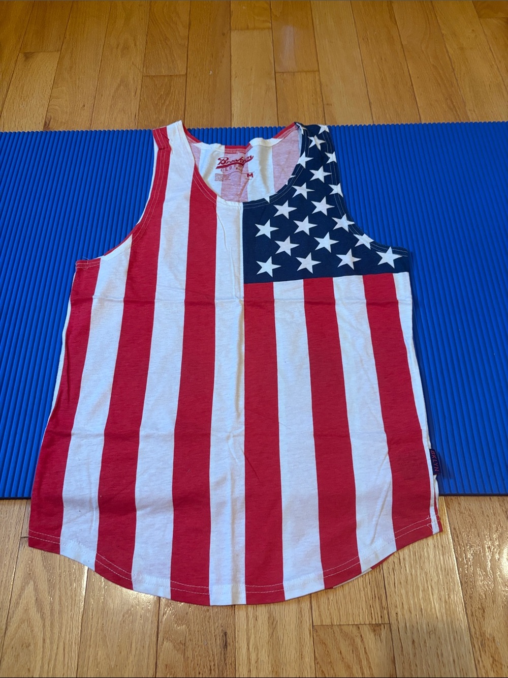 Men's medium Patriotic Stars & Stripes Tank Top - Red, White & Blue